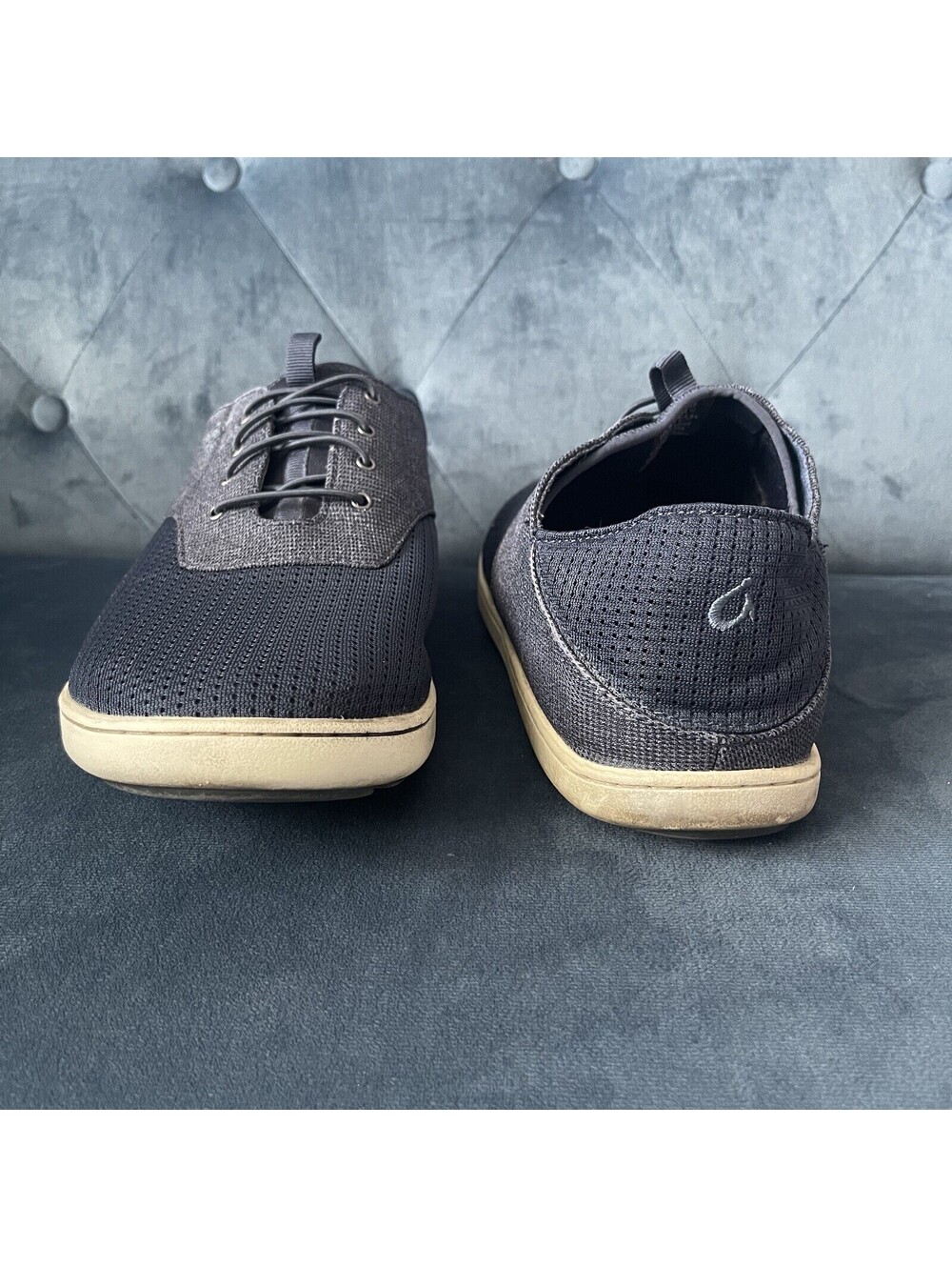 Olukai Nohea Moku Shoes Mens Size 10 Navy Blue Slip On Canvas Mesh 10283-6H6H